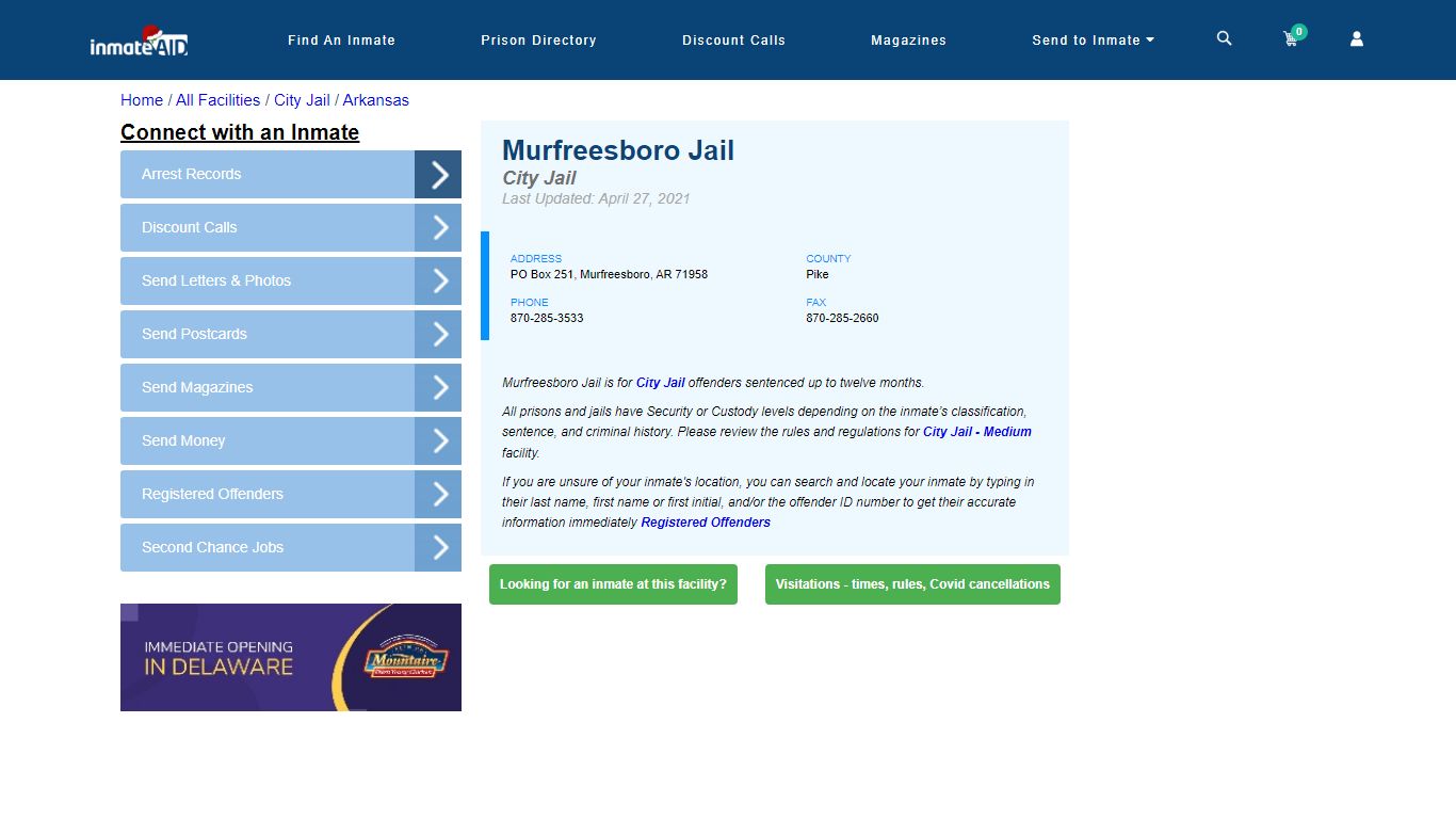 Murfreesboro Jail | Inmate Locator